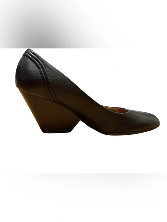 Camper Black Leather Cushioned Wedge Heels Size 6 - Picture 4 of 9